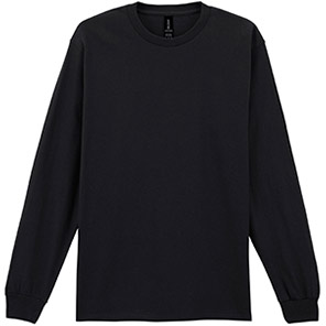 Gildan Ultra Cotton GD014 Black Long-Sleeve T-Shirt 2XL