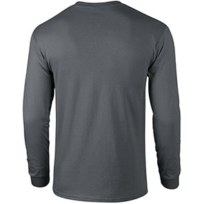 Gildan Ultra Cotton GD014 Charcoal Long-Sleeve T-Shirt