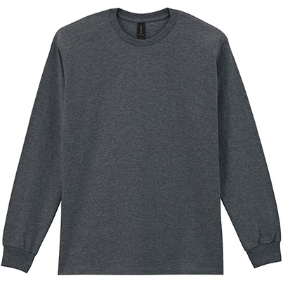 Gildan Ultra Cotton GD014 Dark Heather Long-Sleeve T-Shirt