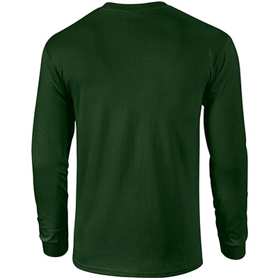 Gildan Ultra Cotton GD014 Forest Green Long-Sleeve T-Shirt