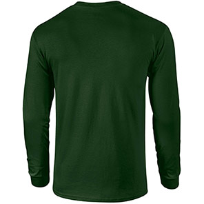 Gildan Ultra Cotton GD014 Forest Green Long-Sleeve T-Shirt