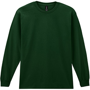 Gildan Ultra Cotton GD014 Forest Green Long-Sleeve T-Shirt 2XL