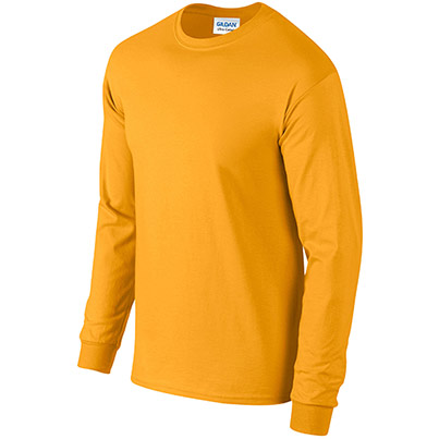 Gildan Ultra Cotton GD014 Gold Long-Sleeve T-Shirt
