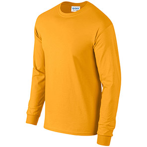 Gildan Ultra Cotton GD014 Gold Long-Sleeve T-Shirt