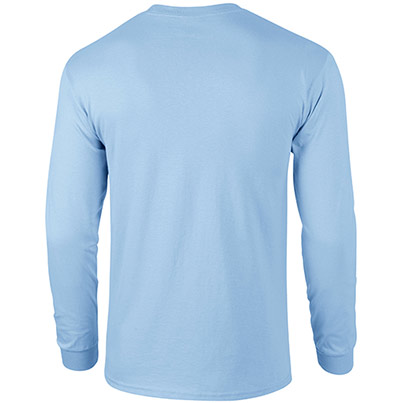 Gildan Ultra Cotton GD014 Light Blue Long-Sleeve T-Shirt