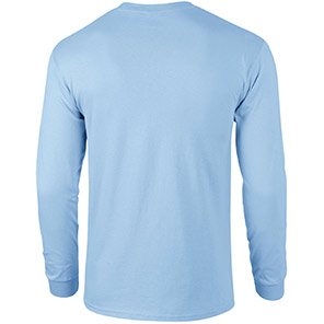 Gildan Ultra Cotton GD014 Light Blue Long-Sleeve T-Shirt