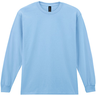 Gildan Ultra Cotton GD014 Light Blue Long-Sleeve T-Shirt