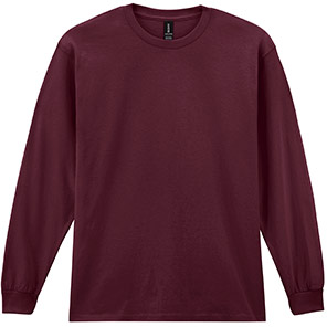 Gildan Ultra Cotton GD014 Maroon Long-Sleeve T-Shirt 2XL