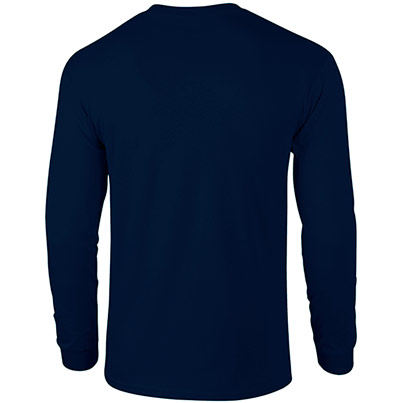 Gildan Ultra Cotton GD014 Navy Long-Sleeve T-Shirt