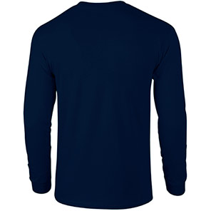 Gildan Ultra Cotton GD014 Navy Long-Sleeve T-Shirt