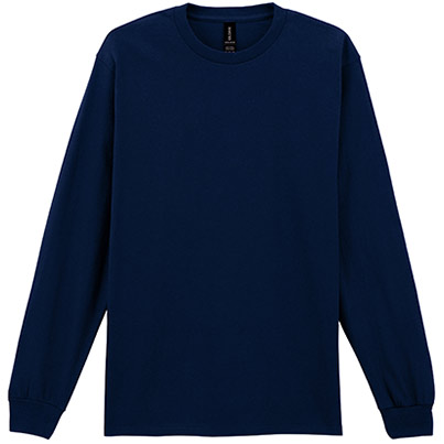 Gildan Ultra Cotton GD014 Navy Long-Sleeve T-Shirt
