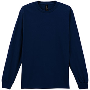 Gildan Ultra Cotton GD014 Navy Long-Sleeve T-Shirt 5XL