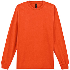 Gildan Ultra Cotton GD014 Orange Long-Sleeve T-Shirt 2XL