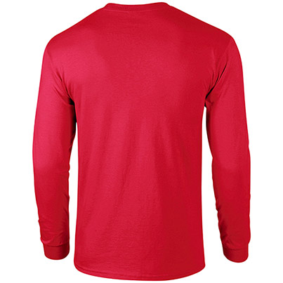 Gildan Ultra Cotton GD014 Red Long-Sleeve T-Shirt