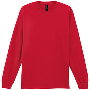 Gildan Ultra Cotton GD014 Red Long-Sleeve T-Shirt 5XL