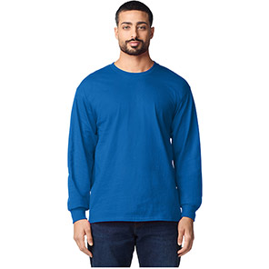 Gildan Ultra Cotton GD014 Royal Blue Long-Sleeve T-Shirt