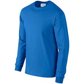 Gildan Ultra Cotton GD014 Royal Blue Long-Sleeve T-Shirt
