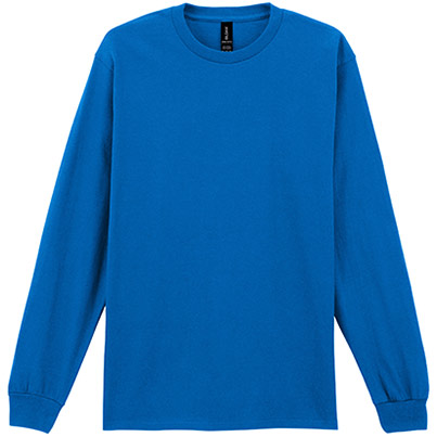Gildan Ultra Cotton GD014 Royal Blue Long-Sleeve T-Shirt