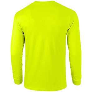 Gildan Ultra Cotton GD014 Safety Green Long-Sleeve T-Shirt