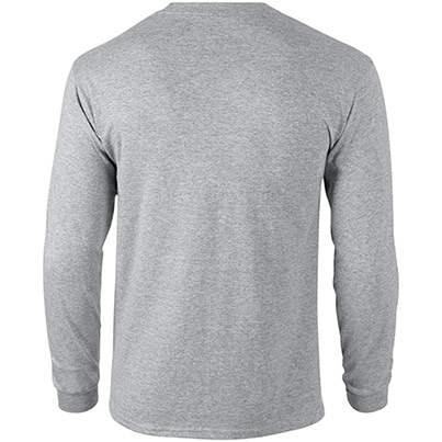 Gildan Ultra Cotton GD014 Sport Grey Long-Sleeve T-Shirt