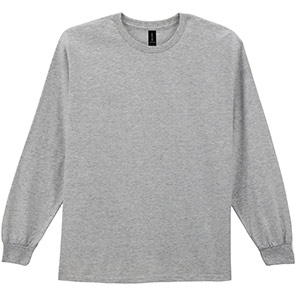 Gildan Ultra Cotton GD014 Sport Grey Long-Sleeve T-Shirt M