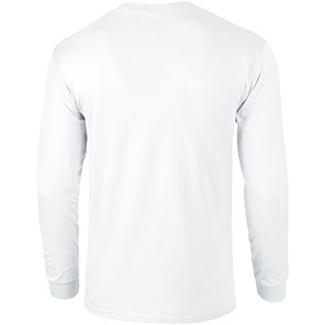 Gildan Ultra Cotton GD014 White Long-Sleeve T-Shirt