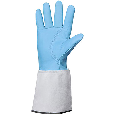 Rostaing CRIO Blue 40cm Water-Repellent Cryogenic Leather Gloves