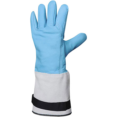 Rostaing CRIO Blue 40cm Water-Repellent Cryogenic Leather Gloves