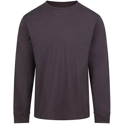AWDis AT012 180 Charcoal Long-Sleeve T-Shirt