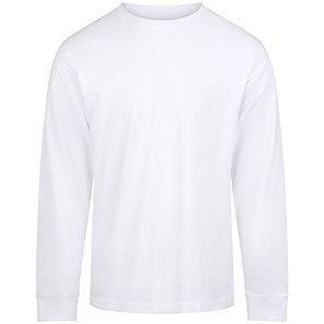 AWDis AT012 180 Arctic White Long-Sleeve T-Shirt 3XL