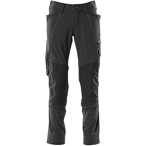 MASCOT ACCELERATE 18479 Men’s Black Work Trousers with Kneepad Pockets 46.5T