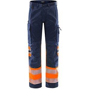 Fristads 2705 Navy/Orange Hi-Vis Trousers 48S