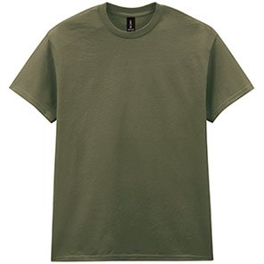 Gildan HeavyCotton GD005 Military Green T-Shirt 5XL