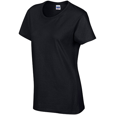 Gildan HeavyCotton GD006 Women’s Black T-Shirt