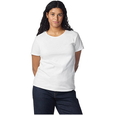 Gildan HeavyCotton GD006 Women’s White T-Shirt
