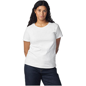 Gildan HeavyCotton GD006 Women’s White T-Shirt
