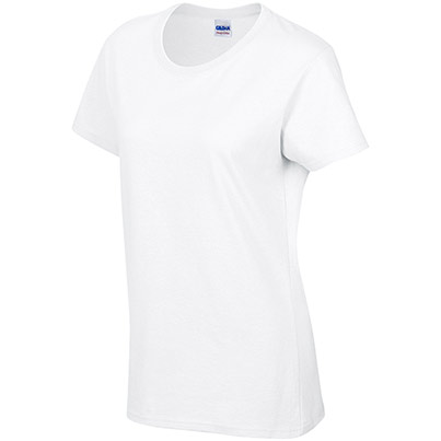 Gildan HeavyCotton GD006 Women’s White T-Shirt