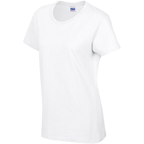 Gildan HeavyCotton GD006 Women’s White T-Shirt