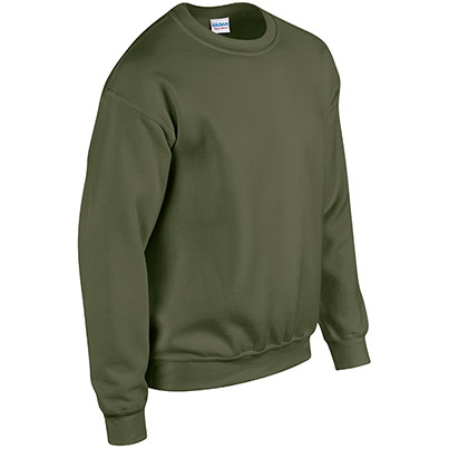 Gildan HeavyBlend GD056 Men’s Military Green Crew-Neck Sweatshirt