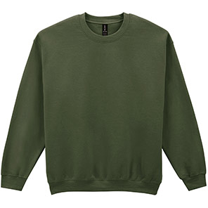 Gildan HeavyBlend GD056 Men’s Military Green Crew-Neck Sweatshirt 2XL