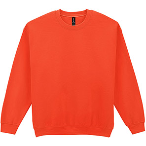 Gildan HeavyBlend GD056 Men’s Orange Crew-Neck Sweatshirt 5XL