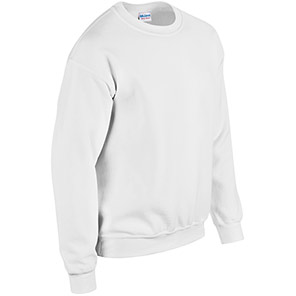 Gildan HeavyBlend GD056 Men’s White Crew-Neck Sweatshirt