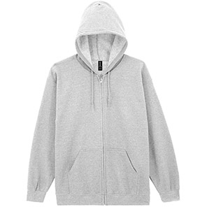 Gildan HeavyBlend GD058 Ash Full-Zip Hooded Sweatshirt 3XL