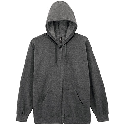 Gildan HeavyBlend GD058 Dark Heather Full-Zip Hooded Sweatshirt