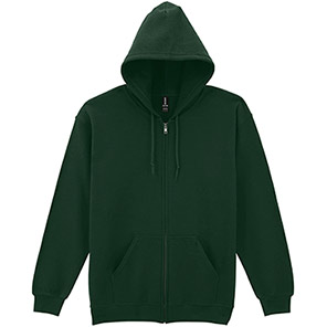 Gildan HeavyBlend GD058 Forest Green Full-Zip Hooded Sweatshirt 3XL
