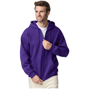 Gildan HeavyBlend GD058 Purple Full-Zip Hooded Sweatshirt