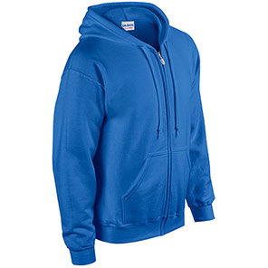 Gildan HeavyBlend GD058 Royal Blue Full-Zip Hooded Sweatshirt