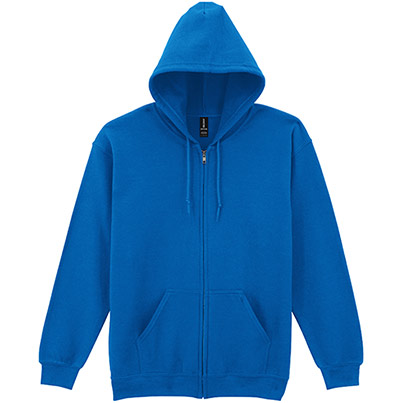 Gildan HeavyBlend GD058 Royal Blue Full-Zip Hooded Sweatshirt