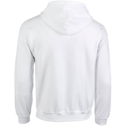 Gildan HeavyBlend GD058 White Full-Zip Hooded Sweatshirt