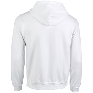 Gildan HeavyBlend GD058 White Full-Zip Hooded Sweatshirt